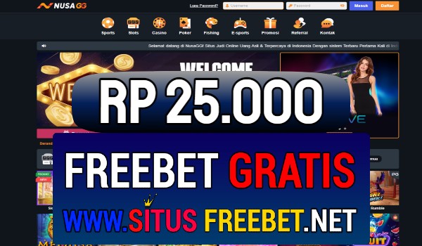 NusaGG Freebet Gratis Rp 25.000 Tanpa Deposit NusaGG Freebet Gratis Rp 25.000 Tanpa Deposit