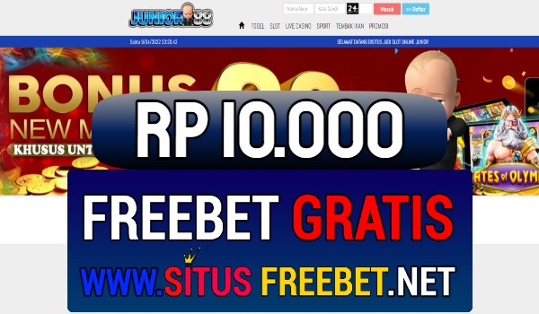 Junior88 Freebet Gratis RP 10.000 Tanpa Deposit Junior88 Freebet Gratis RP 10.000 Tanpa Deposit
