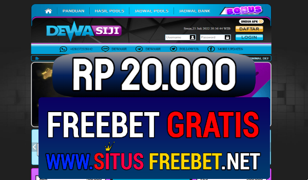 DEWASIJI Freebet Gratis Rp 20.000 Tanpa Deposit DEWASIJI Freebet Gratis Rp 20.000 Tanpa Deposit