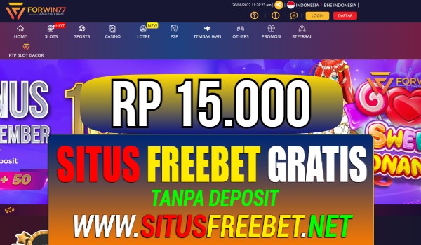 FORWIN77 Freebet Gratis Rp 15.000 Tanpa Deposit FORWIN77 Freebet Gratis Rp 15.000 Tanpa Deposit