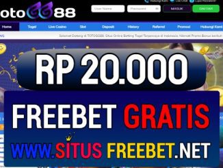 TOTOGG88 Freebet Gratis Rp 20.000 Tanpa Deposit