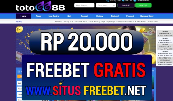 TOTOGG88 Freebet Gratis Rp 20.000 Tanpa Deposit TOTOGG88 Freebet Gratis Rp 20.000 Tanpa Deposit