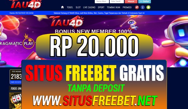TAU4D Freebet Gratis Rp 20.000 Tanpa Deposit TAU4D Freebet Gratis Rp 20.000 Tanpa Deposit