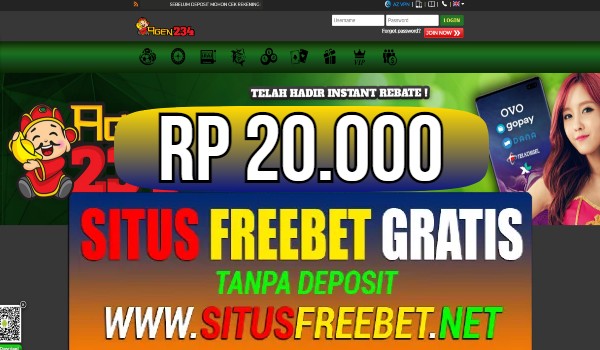 AGEN234 Freebet Gratis Rp 20.000 Tanpa Deposit AGEN234 Freebet Gratis Rp 20.000 Tanpa Deposit