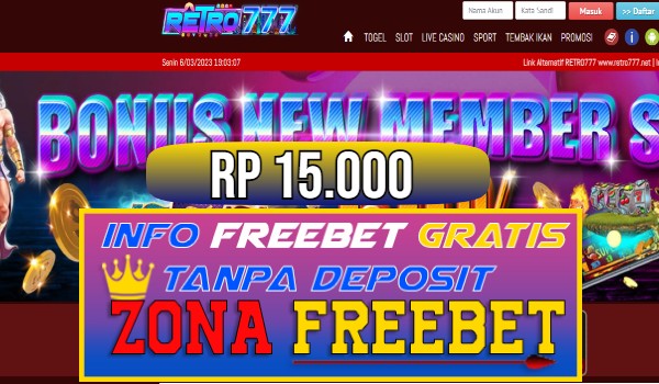 RETRO777 Freebet Gratis Rp 15.000 Tanpa Deposit RETRO777 Freebet Gratis Rp 15.000 Tanpa Deposit