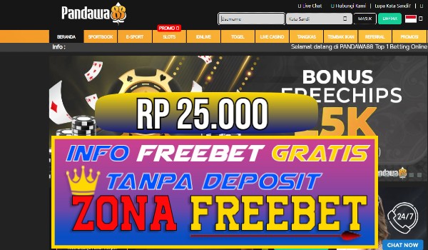 PANDAWA88 Freebet Gratis Rp 25.000 Tanpa Deposit PANDAWA88 Freebet Gratis Rp 25.000 Tanpa Deposit