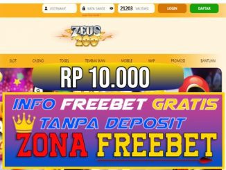 ZEUS200 Freebet Gratis Rp 10.000 Tanpa Deposit