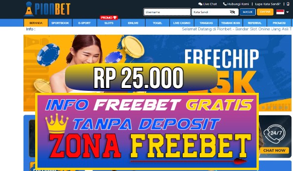 PIONBET Freebet Gratis Rp 25.000 Tanpa Deposit PIONBET Freebet Gratis Rp 25.000 Tanpa Deposit