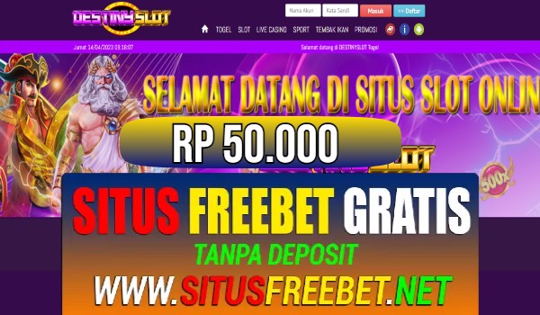 DESTINYSLOT Freebet Gratis Rp 50.000 Tanpa Deposit DESTINYSLOT Freebet Gratis Rp 50.000 Tanpa Deposit