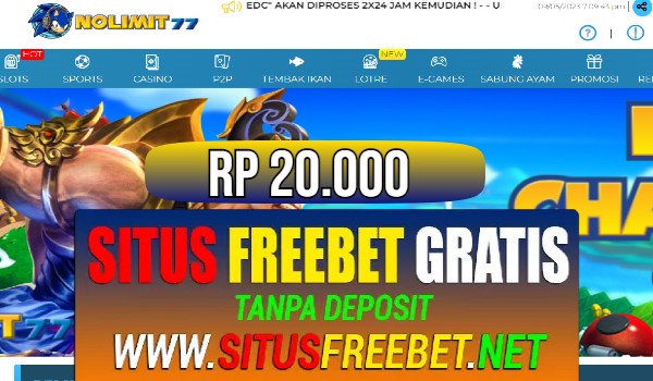 NOLIMIT77 Freebet Gratis Rp 20.000 Tanpa Deposit NOLIMIT77 Freebet Gratis Rp 20.000 Tanpa Deposit