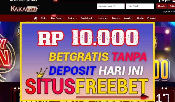 KAKASLOT Freebet Gratis Rp 10.000 Tanpa Depo KAKASLOT Freebet Gratis Rp 10.000 Tanpa Depo