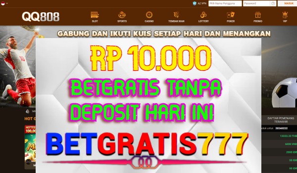 Qq808 BetGratis Rp 10.000 Tanpa Deposit Qq808 BetGratis Rp 10.000 Tanpa Deposit