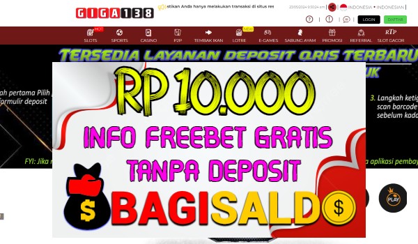 Giga138 Bagisaldo Rp 10.000 Tanpa Deposit Giga138 Bagisaldo Rp 10.000 Tanpa Deposit