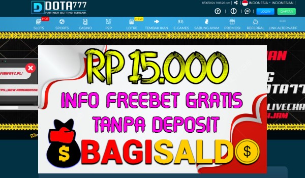 Dota777 Bagi saldo Rp 15.000 Tanpa Deposit Dota777 Bagi saldo Rp 15.000 Tanpa Deposit