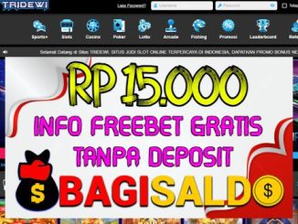 Tridewi Bagi saldo Rp 15.000 Tanpa Deposit
