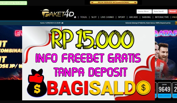 Paket4d Bagi saldo Rp 15.000 Tanpa Deposit Paket4d Bagi saldo Rp 15.000 Tanpa Deposit