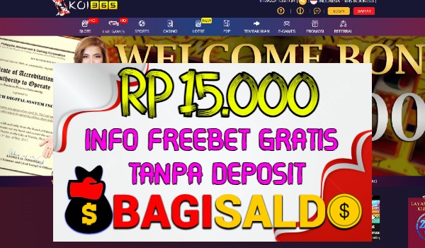Koi365 Bagi saldo Rp 15.000 Tanpa Deposit Koi365 Bagi saldo Rp 15.000 Tanpa Deposit