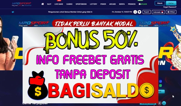Mposport Bonus Slot 50% Member Baru Mposport Bonus Slot 50% Member Baru