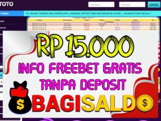 Wongtoto Bagi saldo Rp 15.000 Tanpa Deposit