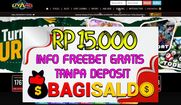 Uya4d Bagi saldo Rp 15.000 Tanpa Deposit Uya4d Bagi saldo Rp 15.000 Tanpa Deposit