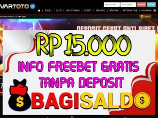 Vartoto Bagi saldo Rp 15.000 Tanpa Deposit
