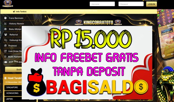 Cobratoto Bagi saldo Rp 15.000 Tanpa Deposit Cobratoto Bagi saldo Rp 15.000 Tanpa Deposit