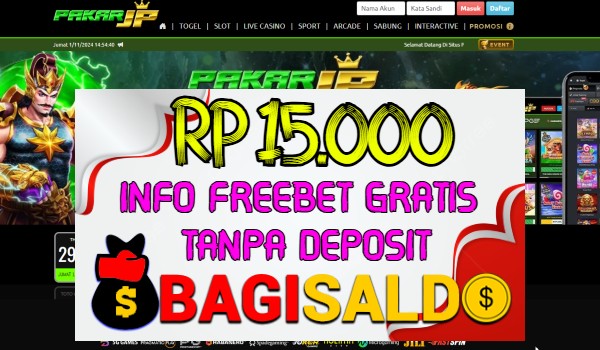 Pakarjp Bagi saldo Rp 15.000 Tanpa Deposit Pakarjp Bagi saldo Rp 15.000 Tanpa Deposit