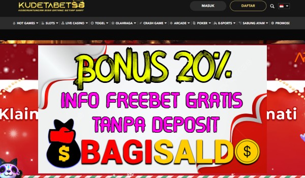 Kudetabet98 Bonus New Member 20% Kudetabet98 Bonus New Member 20%