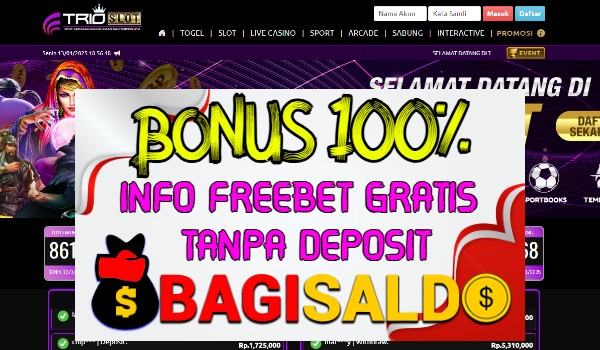 Trioslot Bonus New Member 100% Trioslot Bonus New Member 100%