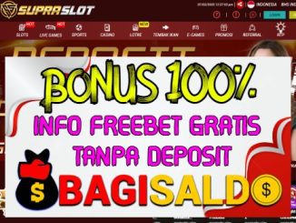 Supraslot Bonus New Member 100% Di Depan