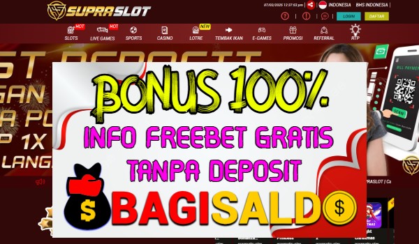 Supraslot Bonus New Member 100% Di Depan Supraslot Bonus New Member 100% Di Depan