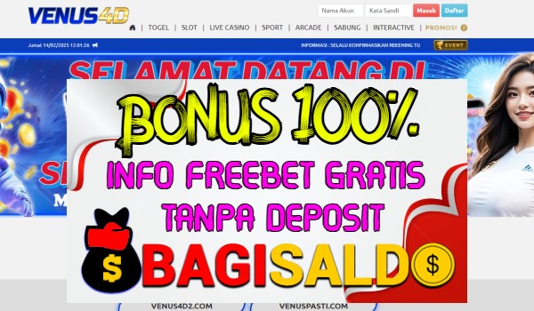 Venus4d Bonus New Member 20% Di Depan Venus4d Bonus New Member 20% Di Depan