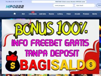 Mpo222 Bonus New Member 100% Di Depan
