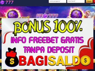 Ufo777 Bonus New Member 100% Di Depan
