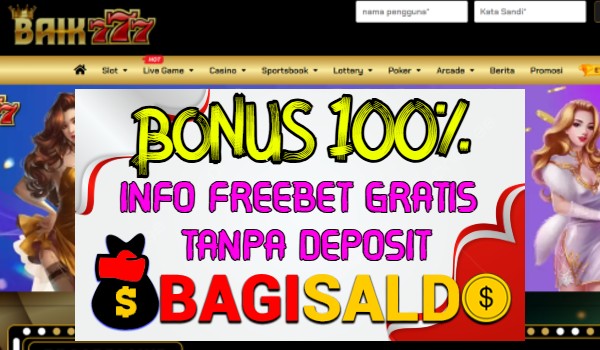 Baik777 Bonus New Member 100% Di Depan Baik777 Bonus New Member 100% Di Depan