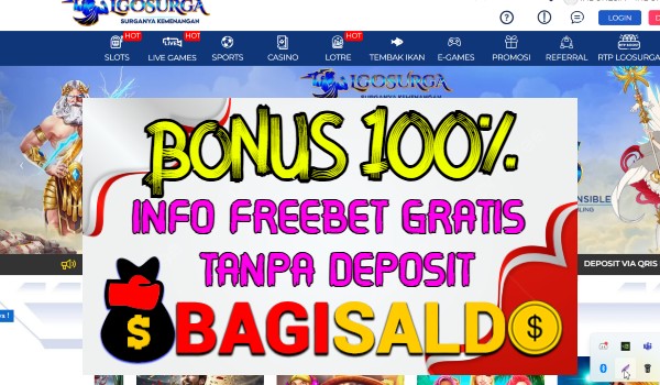 LGOSUGAR Bonus New Member 100% Di Depan LGOSUGAR Bonus New Member 100% Di Depan