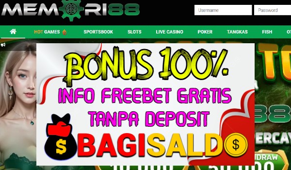 MEMORI88 Bonus New Member 100% Di Depan MEMORI88 Bonus New Member 100% Di Depan