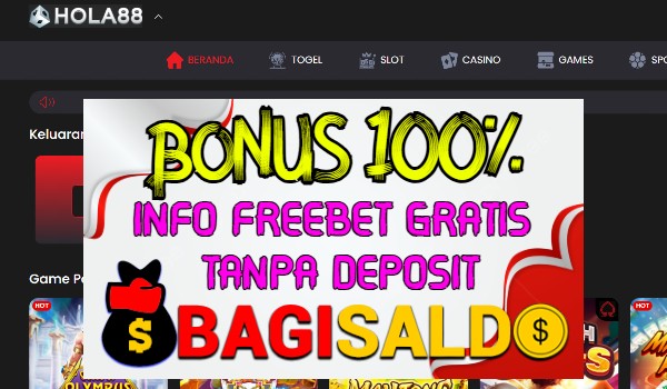 HOLA88 Bonus New Member 100% Di Depan HOLA88 Bonus New Member 100% Di Depan