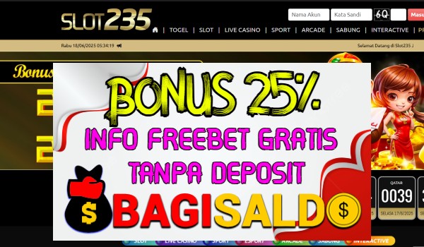 SLOT235 Bonus New Member 25% Di Depan SLOT235 Bonus New Member 25% Di Depan