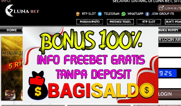 LUNABET Bonus New Member 100% Di Depan LUNABET Bonus New Member 100% Di Depan