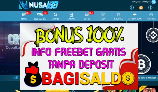 NUSA188 Bonus New Member 100% Di Depan NUSA188 Bonus New Member 100% Di Depan