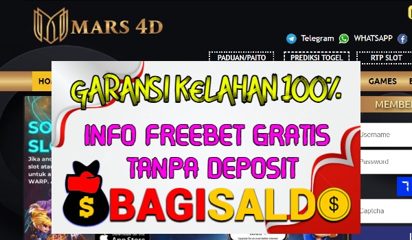 MARS4D Bonus Garansi Kelahan 100% Member Baru MARS4D Bonus Garansi Kelahan 100% Member Baru