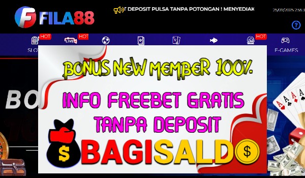 FILA88 Welcome Bonus 100% Member Baru FILA88 Welcome Bonus 100% Member Baru